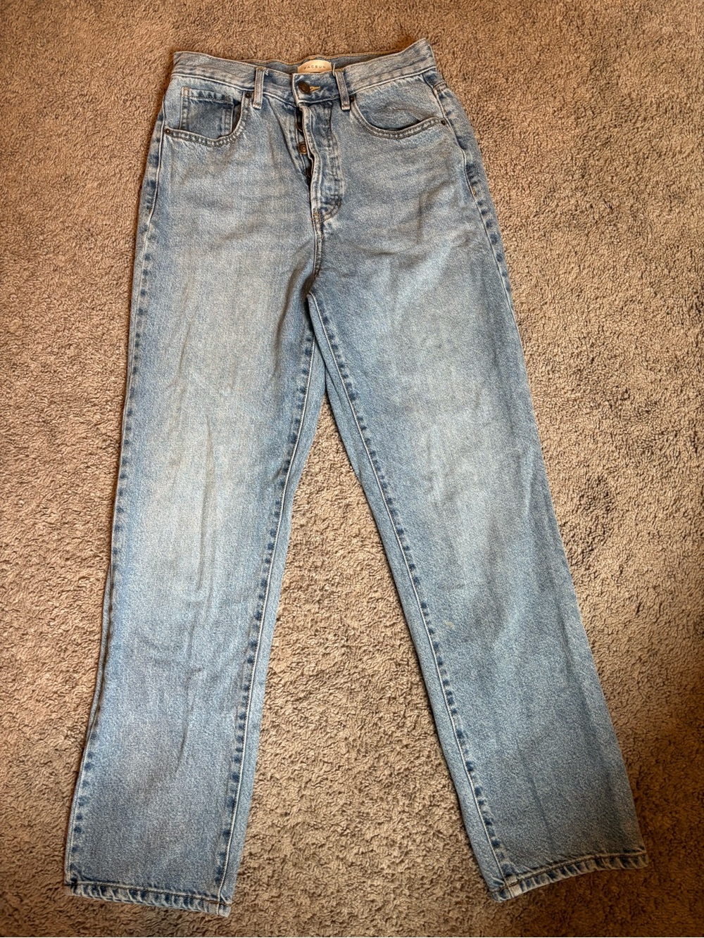 PacSun Light Blue High-Rise Straight Leg Jeans